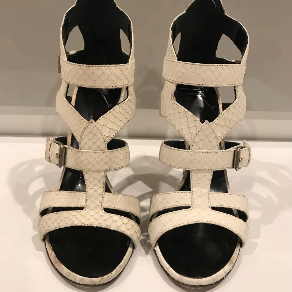 Giuseppe Zanotti High Heels Ivory White Size 7.5